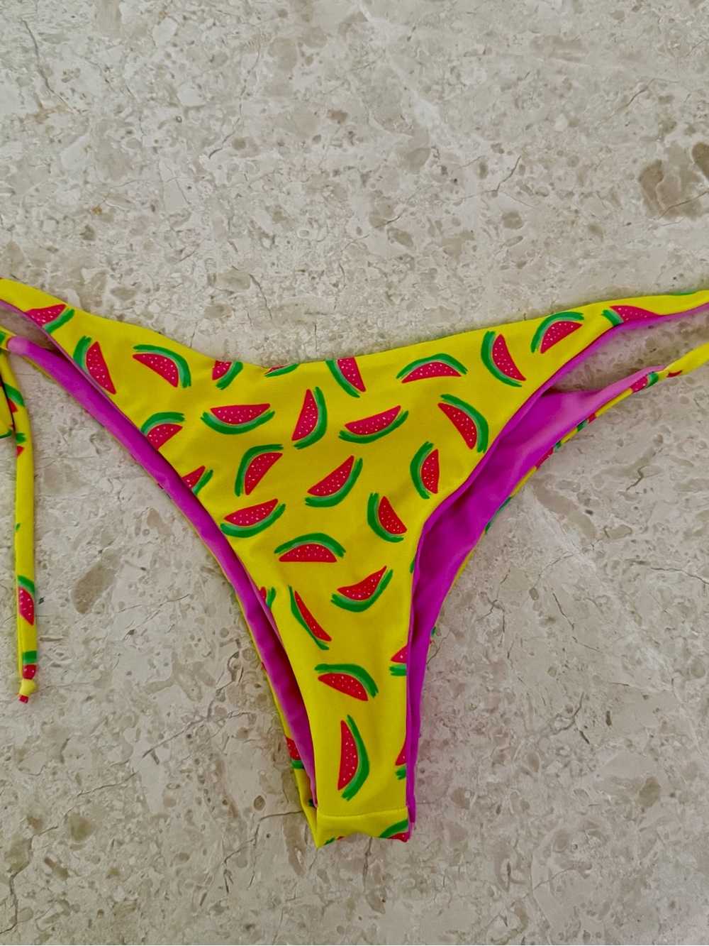 MOANA BIKINI Reversible Yellow Watermelon & Pink Print